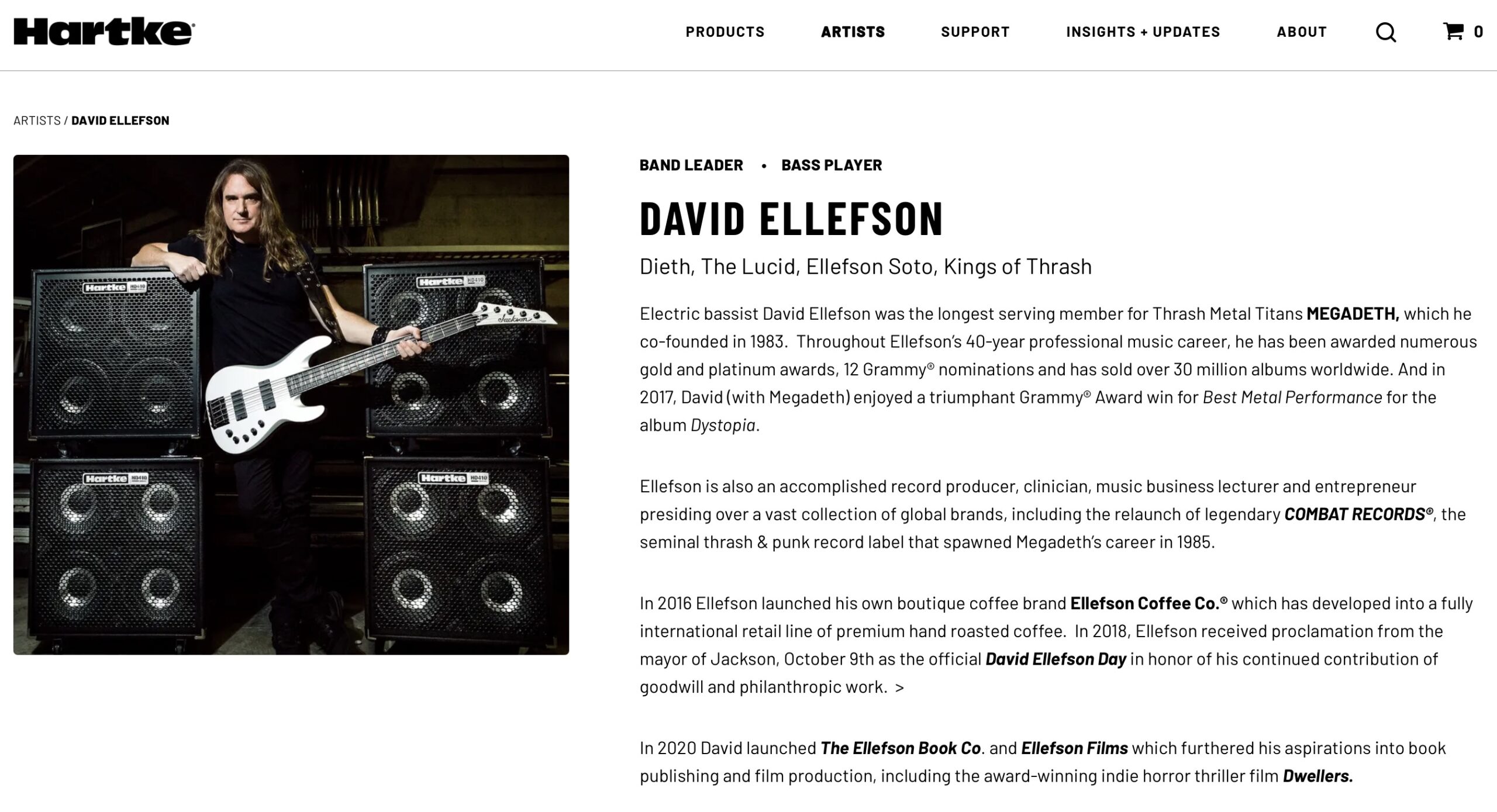 David Ellefson Hartke Profile